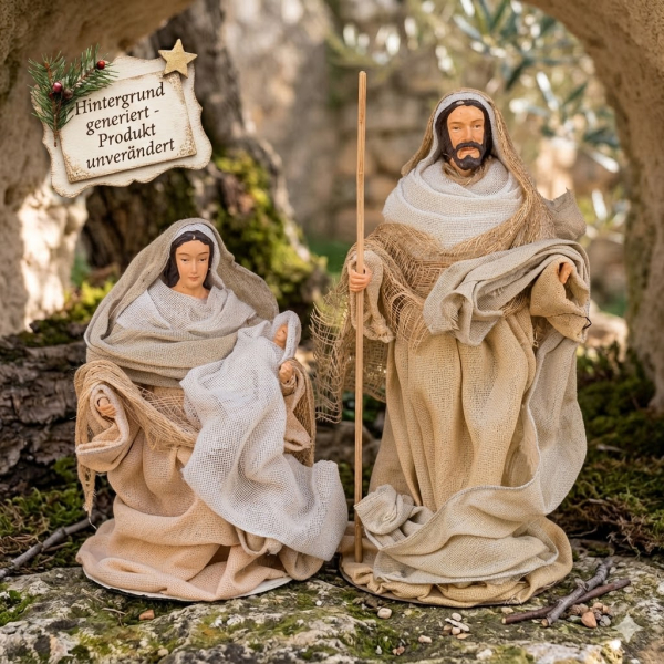 Wundervolle Ankleidefiguren Heilige Familie 2-tlg., ca. 21 cm, CR 38120